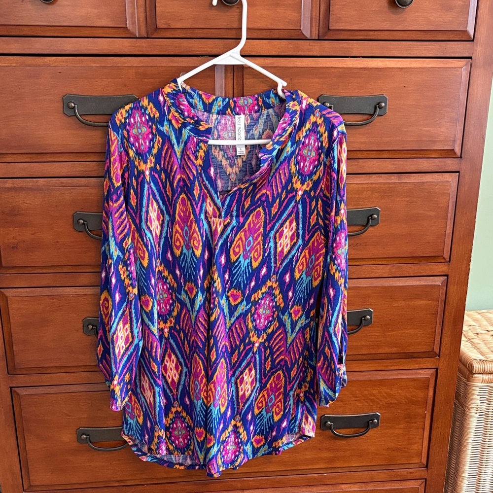 Vibrant Multicolor Patterned Blouse - Lizzie top